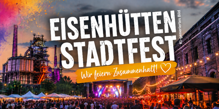 EisenhüttenStadtfest 2026 in Eisenhüttenstadt mit Bühne, Festmeile und Besuchern