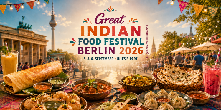Great Indian Food Festival Berlin 2026 mit indischen Gerichten, Streetfood und Festivalstimmung