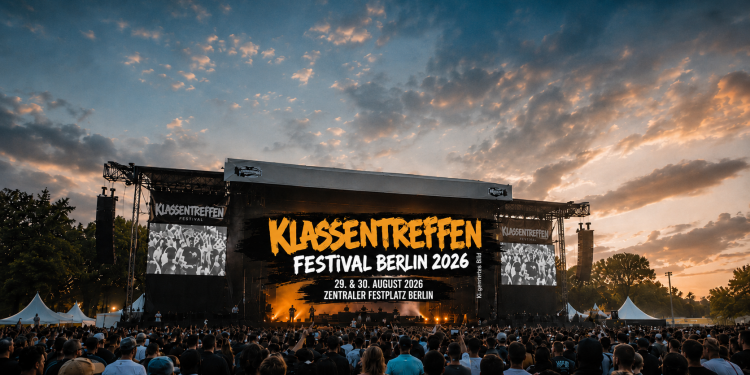 Klassentreffen Festival Berlin 2026 mit großer Hip-Hop-Bühne und Publikum auf dem Zentralen Festplatz