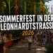 Sommerfest in der Leonhardtstraße 2026 in Berlin-Charlottenburg mit Marktständen, Außengastronomie und Besuchern