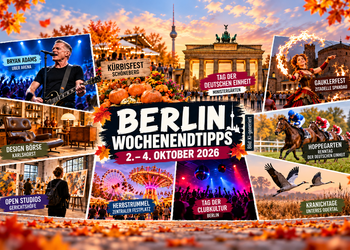 Berlin Wochenendtipps 2. bis 4. Oktober 2026 mit Konzerten, Herbstfesten, Kürbissen, Pferderennen und Brandenburg-Ausflügen