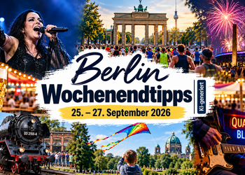 Berlin Wochenendtipps 25. bis 27. September 2026 mit Marathon, Pyronale, Konzert, Eisenbahnfest und Ausflugstipps