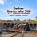 Berliner Eisenbahnfest 2026 im Bahnbetriebswerk Schöneweide mit Dampflok, Lokschuppen und historischem Wasserturm