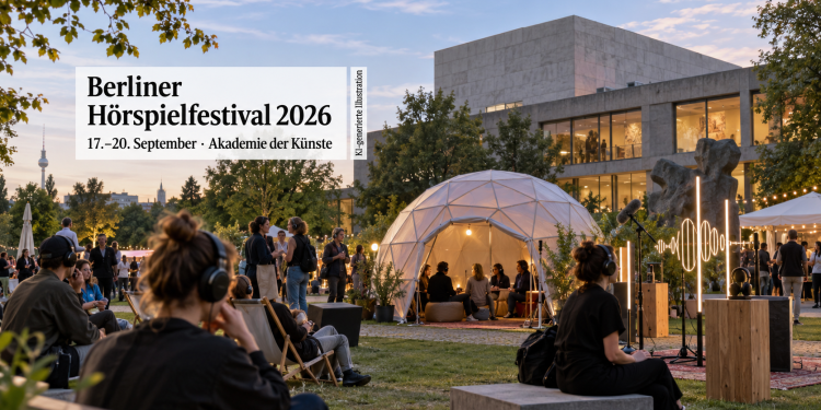 Berliner Hörspielfestival 2026 an der Akademie der Künste mit Hörstationen und Publikum