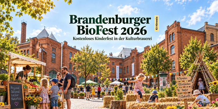 Brandenburger BioFest 2026 in der Kulturbrauerei Berlin mit Familien, Bio-Ständen und Kinderprogramm