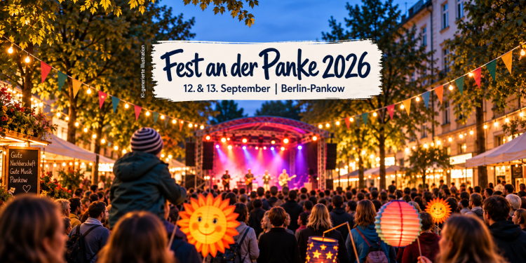 Fest an der Panke 2026 in Berlin-Pankow mit Bühne, Besuchern und Kiezfest