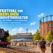 KI-generierte Illustration zum Festival der Berliner Industriekultur 2026 mit Dampflok, Tempelhof und historischen Industrieanlagen