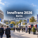 InnoTrans 2026 in Berlin mit modernen Zügen auf dem Messegelände und Berliner Funkturm