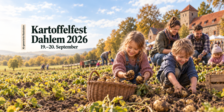 Kartoffelfest Dahlem 2026 mit Kindern und Familien bei der Kartoffelernte