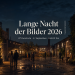 Lange Nacht der Bilder 2026 mit nächtlichem Atelierhof, offenen Kunsträumen, Besuchern und Kunstwerken in Berlin-Lichtenberg