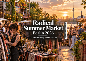 Radical Summer Market Berlin 2026 am Holzmarkt mit Mode, Designständen und Besuchern