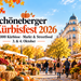 KI-generierte Illustration zum Schöneberger Kürbisfest 2026 mit Kürbissen, Marktständen und Streetfood im Akazienkiez