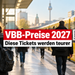 VBB-Preise 2027 in Berlin mit gelber Bahn und Ticketautomat