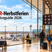 BER-Herbstferien 2026 am Flughafen Berlin Brandenburg mit Reisenden im Terminal