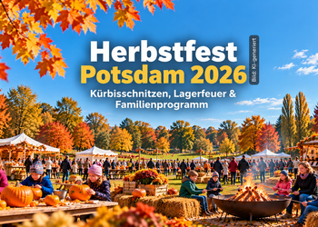 Herbstfest Potsdam 2026 im Volkspark mit Kürbisschnitzen und Lagerfeuer