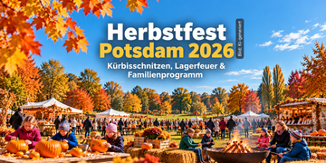 Herbstfest Potsdam 2026 im Volkspark mit Kürbisschnitzen und Lagerfeuer