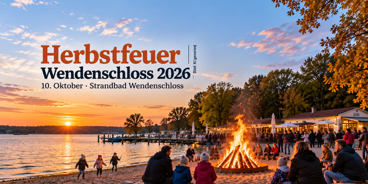 Herbstfeuer Wendenschloss 2026 im Strandbad Wendenschloss am Wasser