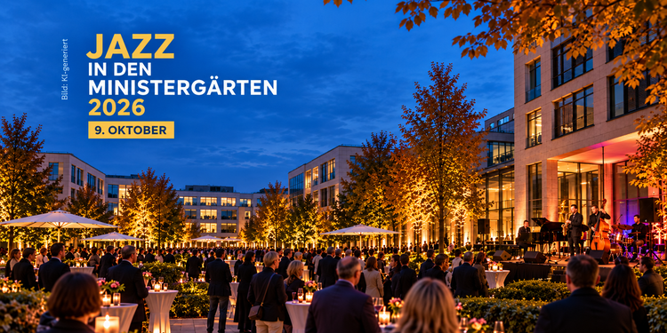 Jazz in den Ministergärten 2026 mit Liveband und Publikum zwischen den Landesvertretungen in Berlin-Mitte