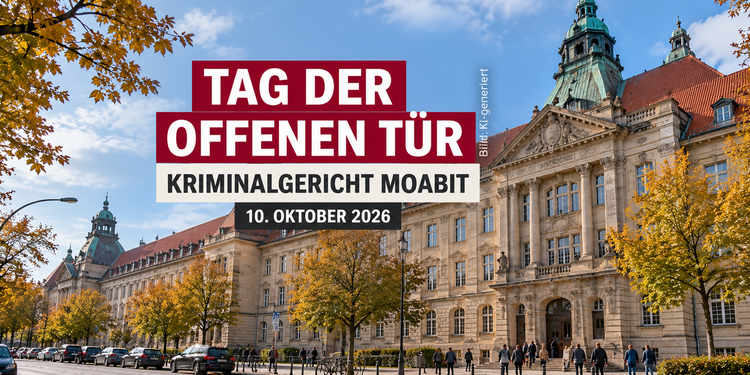 Kriminalgericht Moabit zum Tag der offenen Tür am 10. Oktober 2026