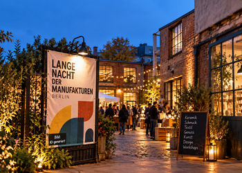 Lange Nacht der Manufakturen Berlin 2026 mit offenen Werkstätten und Besuchern