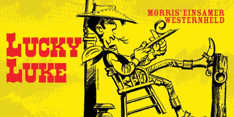Lucky Luke Key Visual zur Ausstellung Morris’ einsamer Westernheld im Museum für Kommunikation Berlin